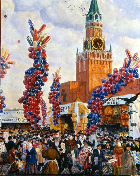 Easter Market at the Moscow Kremlin de Boris Michailowitsch Kustodiew