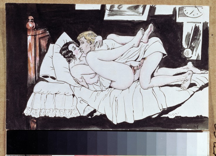 Erotic Scene de Boris Michailowitsch Kustodiew
