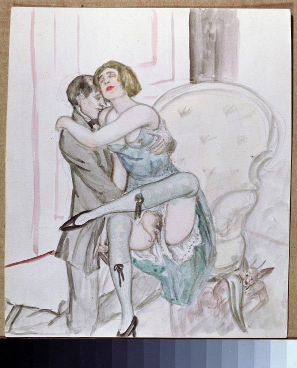 Erotic Scene de Boris Michailowitsch Kustodiew