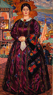 A merchant woman. de Boris Michailowitsch Kustodiew