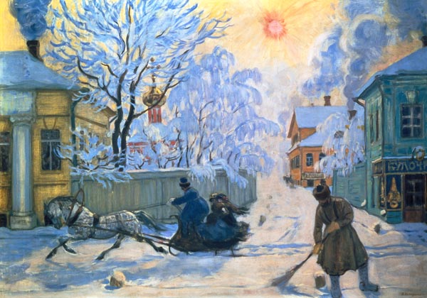 Frosty Morning de Boris Michailowitsch Kustodiew