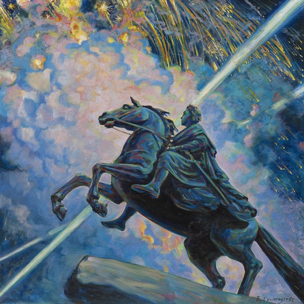 Fireworks. The Bronze Horseman de Boris Michailowitsch Kustodiew