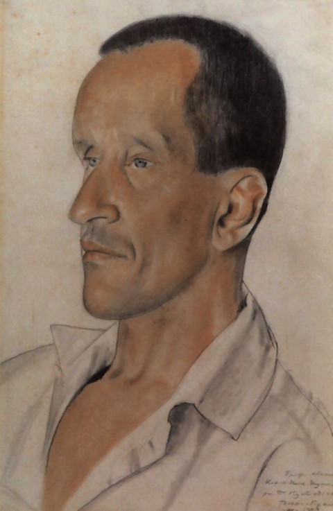 Portrait of the pianist Konstantin Igumnov (1873-1948) de Boris Michailowitsch Kustodiew