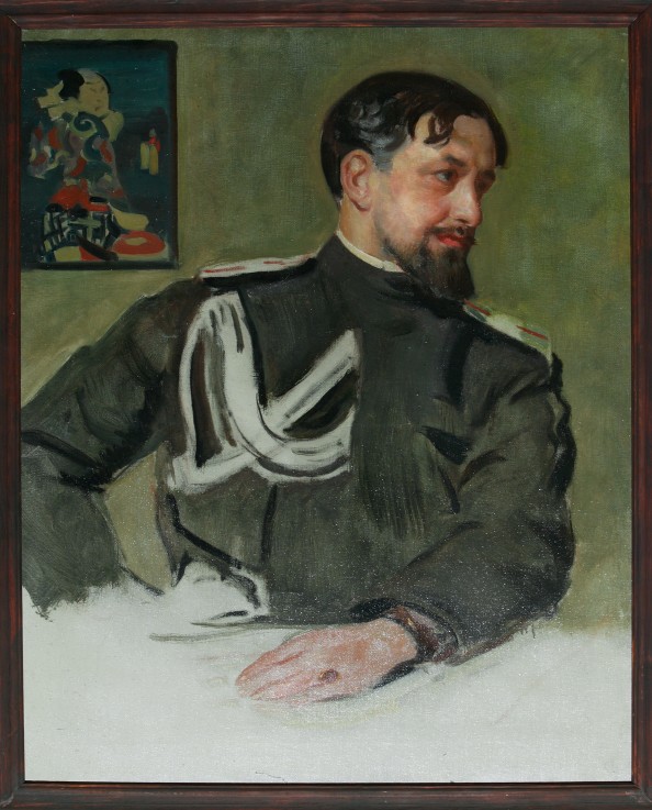 Portrait of the artist Nikolay Milioti (1874-1962) de Boris Michailowitsch Kustodiew