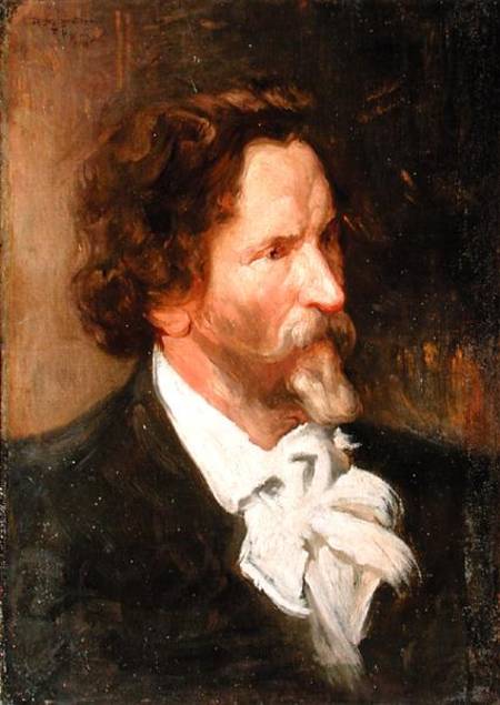 Portrait of Ilja Repin (1844-1930) de Boris Michailowitsch Kustodiew