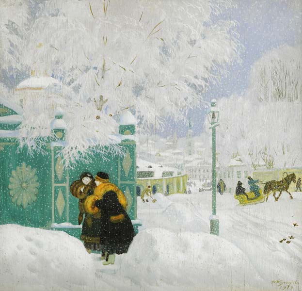 Escena de invierno de Boris Michailowitsch Kustodiew