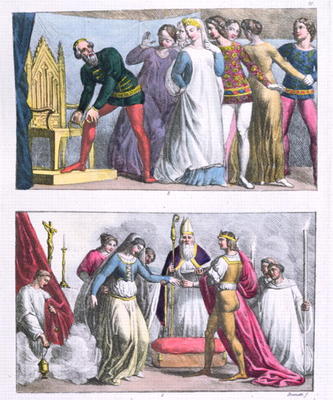 Institution of the Order of the Garter by Edward III (1312-77) in 1348 and the marriage of Henry I ( de Bramatti