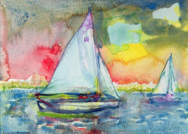 Sailboat Evening de Brenda Brin  Booker