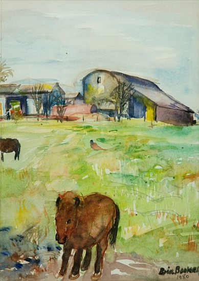 Pony in the Farm Meadow, East Green de Brenda Brin  Booker