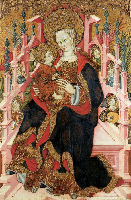Virgin and Child Enthroned with Angels Making Music de Burnham-Meister