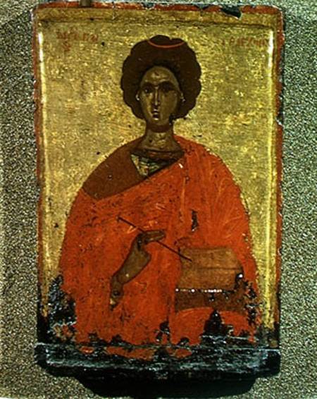Icon of St. Pantaleon of Nicomedia (d.c.305 AD) de Byzantine