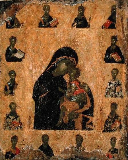 Virgin of Tenderness with the Saints de Byzantine