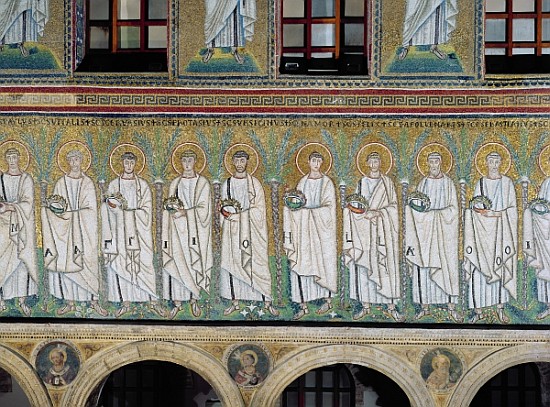 Group of saints and martyrs de Byzantine School