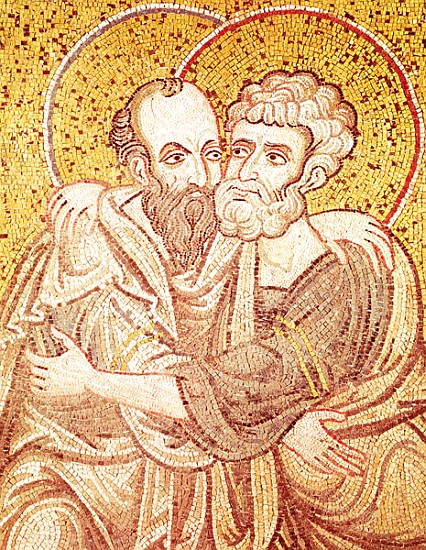 SS. Peter and Paul Embracing de Byzantine School