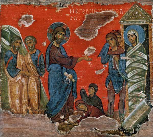 The Raising of Lazarus de Byzantine School