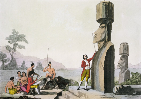 Island Monument, from Captain Cook's visit to Easter Island de C. Bottigella