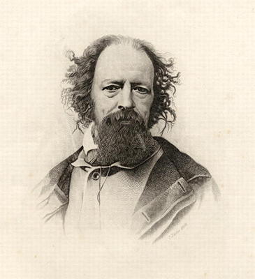 Portrait of Alfred, Lord Tennyson (1809-92) (engraving) de C. Laurie