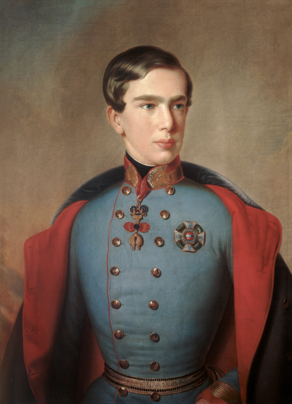 Portrait of Emperor Franz Joseph of Austria (1830-1916) aged 20 de C. Lemmermayer