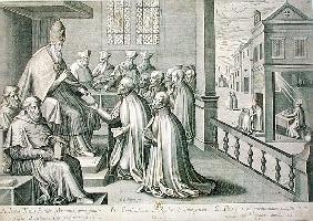 Pope Paul III (1468-1549) Receiving the Rule of the Society of Jesus