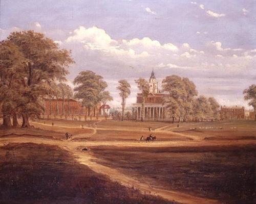 View across Clapham Common towards North Side and The Pavement, 1878 (oil on canvas) de C. Norris