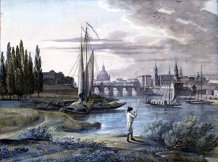 View of Dresden and the River Elbe de C. Roes