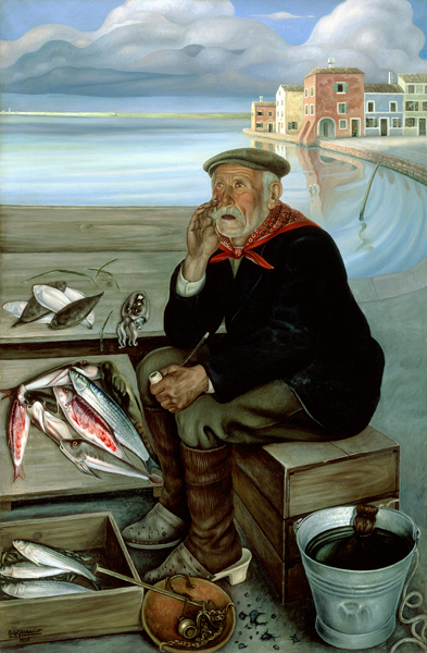 Venditore di pesce de Cagnaccio di San Pietro