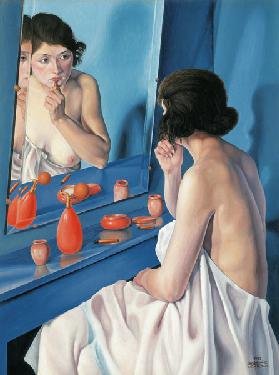 Mujer delante del espejo