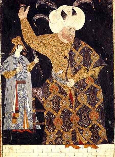Portrait of Sultan Selim II (1524-74) firing a bow and arrow de called Nigari Reis Haydar