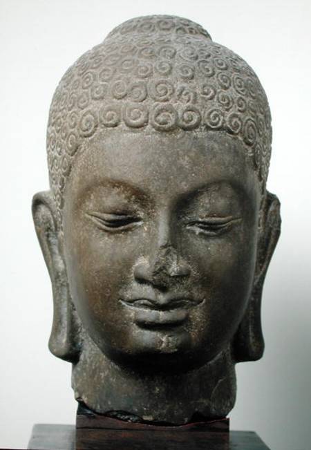 Head of Buddha, from Vat Romlok, Angkot Borei de Cambodian