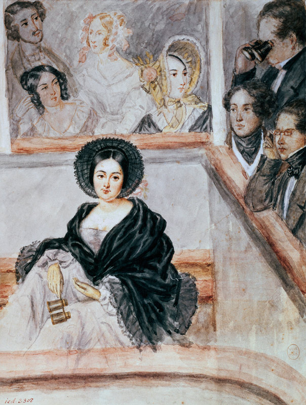 Marie Duplessis (1824-47) at the Theatre de Camille-Joseph-Etienne Roqueplan