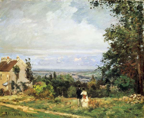 Countryside at Louveciennes de Camille Pissarro