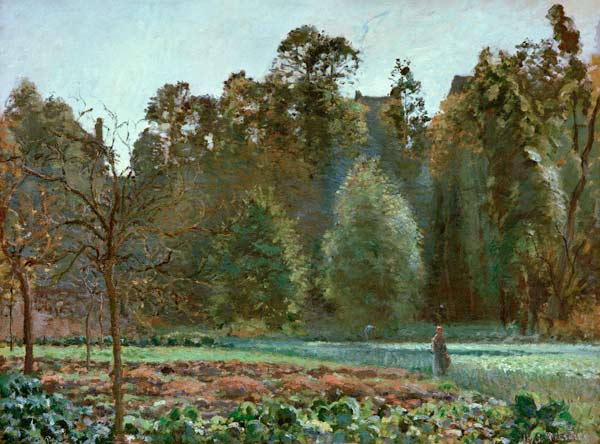 The cabbage field, Pontoise de Camille Pissarro