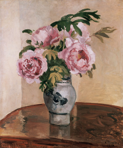 A Vase of Peonies 1875 de Camille Pissarro
