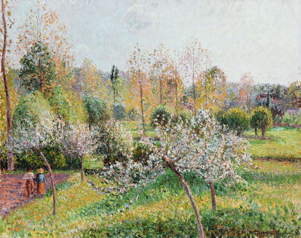 Blühende Apfelbäume in Eragny de Camille Pissarro