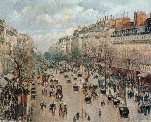 El bulevar de Montmartre de Paris de Camille Pissarro