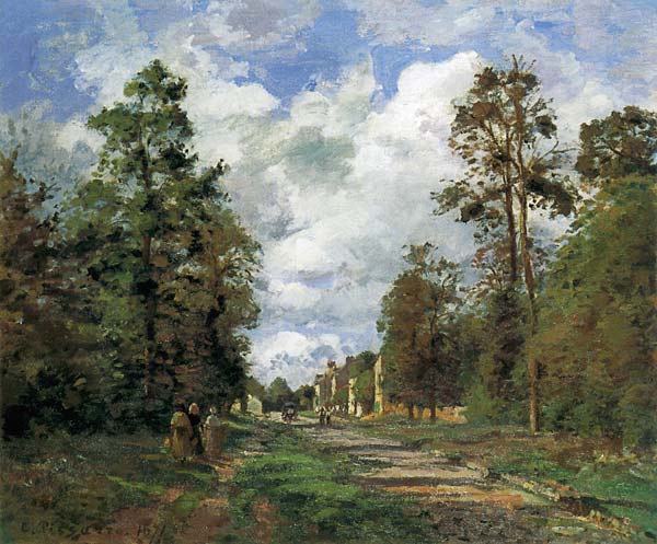 The Strasse to Louveciennes de Camille Pissarro