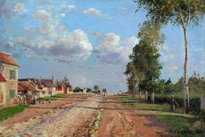 Route de Versailles, Rocquencourt de Camille Pissarro