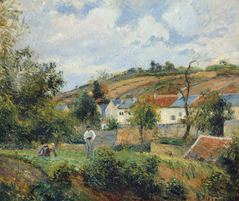 Pissarro / Village near Pontoise / 1873 de Camille Pissarro