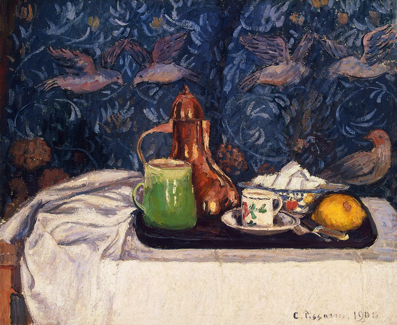 Still Life with a Coffeepot de Camille Pissarro