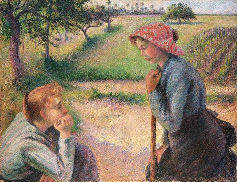 Two young farmers de Camille Pissarro