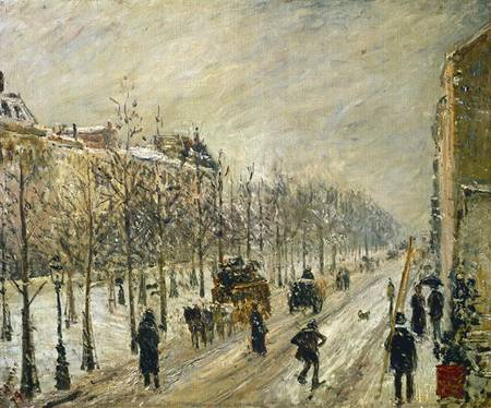 The Boulevards under Snow de Camille Pissarro