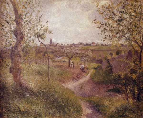 C. Pissarro / Chemin montant a travers.. de Camille Pissarro