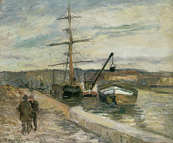 Camille Pissarro / Port of Rouen / 1883 de Camille Pissarro