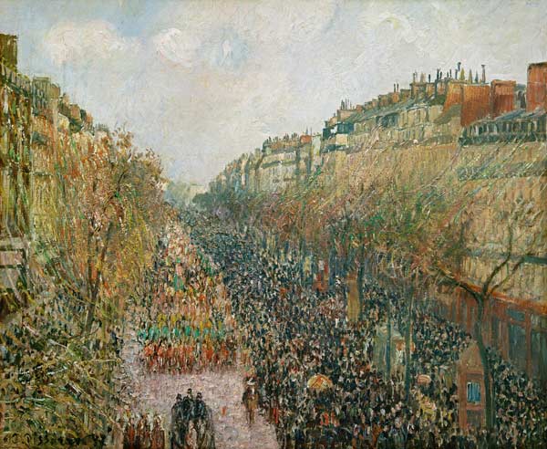 Boulevard Montmartre, Faschingsdienstag am Nachmittag de Camille Pissarro