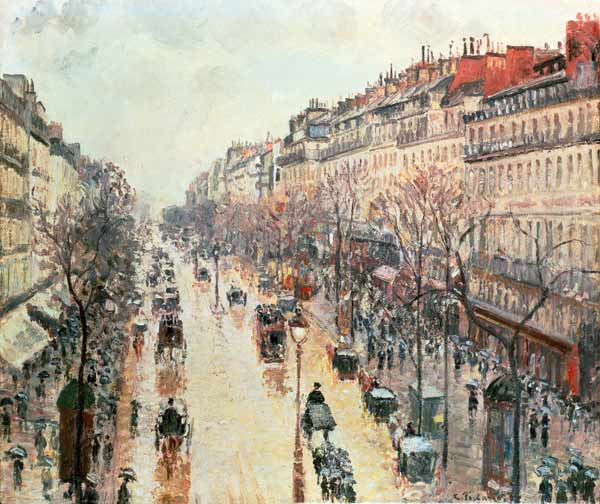 The Boulevard Montmartre de Camille Pissarro