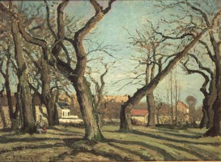 Chestnut Trees at Louveciennes de Camille Pissarro