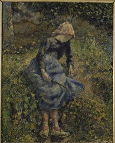C.Pissarro, Jeune Fille a la Baguette de Camille Pissarro