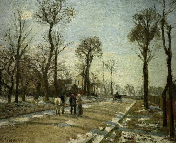 C.Pissarro, Louveciennes Wintersonne de Camille Pissarro