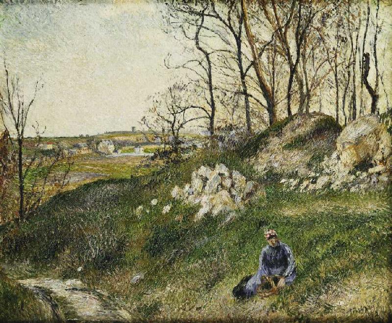 Dei Kräutersammlerin, Pontoise de Camille Pissarro