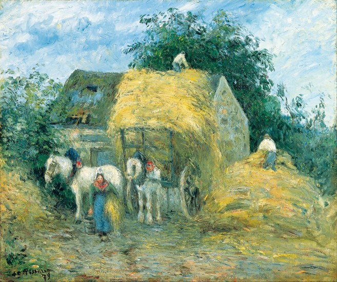 The Hay Cart, Montfoucault de Camille Pissarro